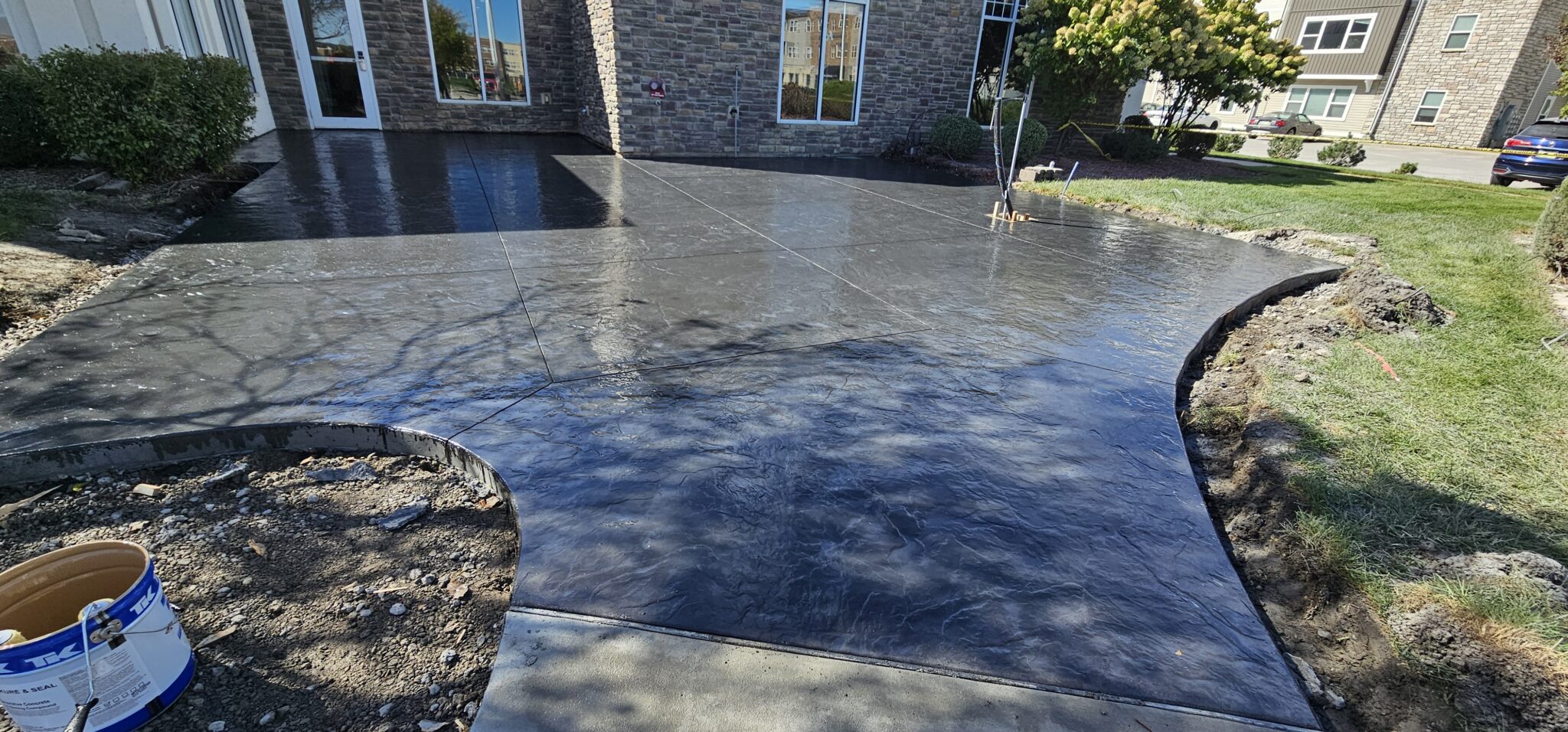 Stamped Concrete Patio Installation in Bennington NE